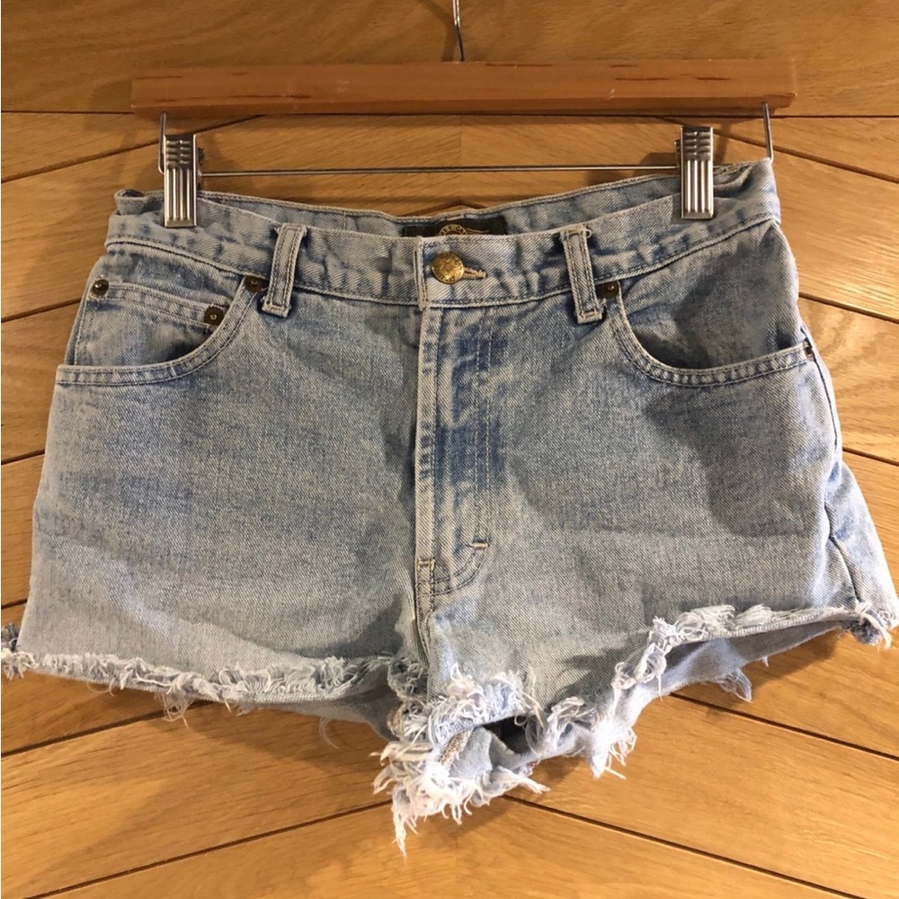 Vintage 90s American Outpost Denim Shorts Sz 3/4 USA 100% Cotton 💙